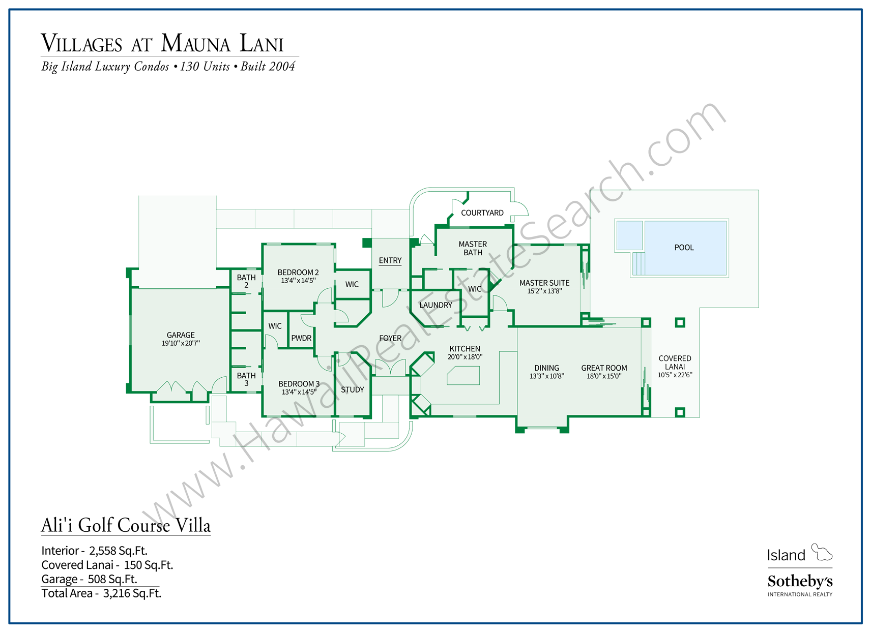Villages at Mauna Lani Floor Plan 1